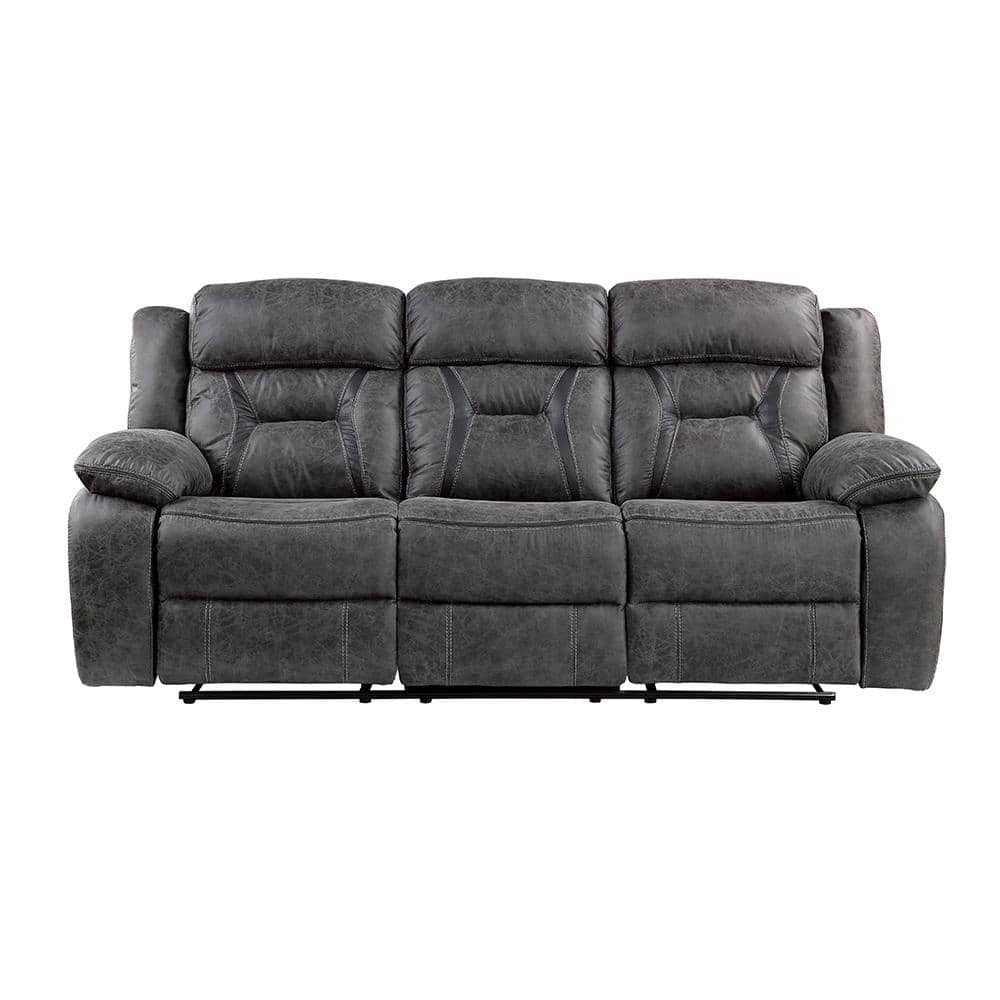 Driscoll 84.5 in. W Straight Arm Microfiber Rectangle Manual Double Reclini