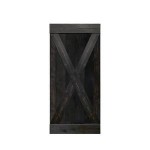 CALHOME 36 In. X 84 In. Distressed Mid-Bar Series Charcoal Black Solid ...