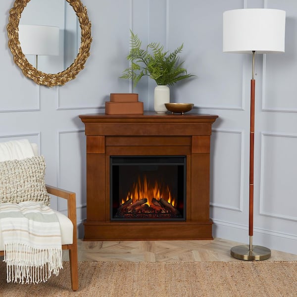 Chateau 41 in. Corner Electric Fireplace in Espresso