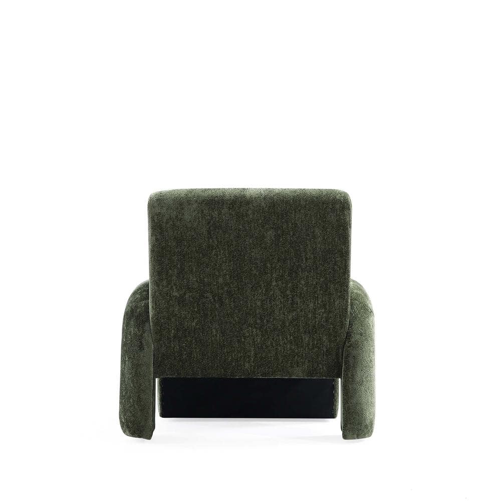 Olive Green Chenille 3-Piece Sofa and Accent Chairs Set