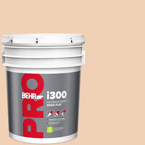 BEHR PRO 5 gal. #PPU3-07 Pale Coral Dead Flat Interior Paint