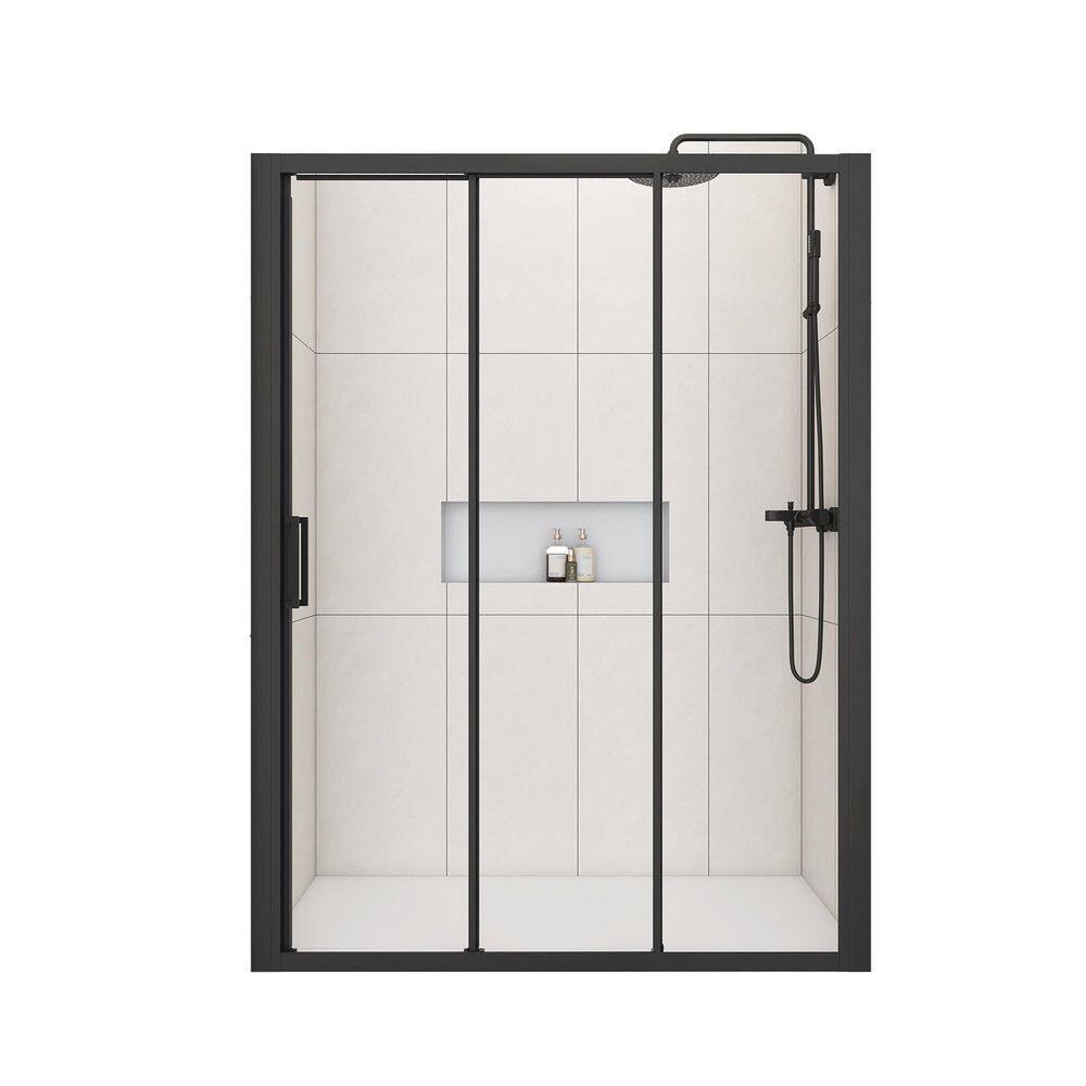 56-60 in. W x 70 in. H Sliding Framed Shower Door in Matte Black with Clear Tempered Glass price history on PriceWatchPro