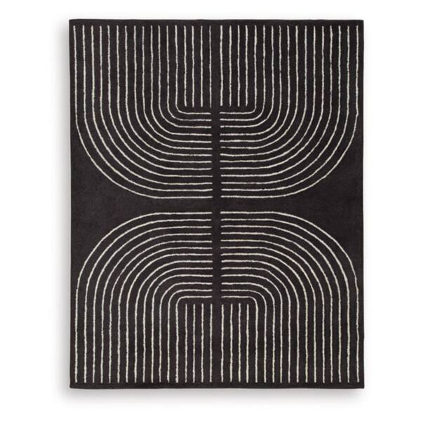 Eldonmore 8 ft. x  10 ft. Black/Beige Geometric Area Rug