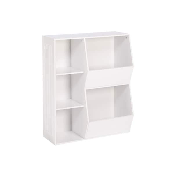 RiverRidge Home 3-Cubby, 2-Veggie Bin Floor Cabinet in White