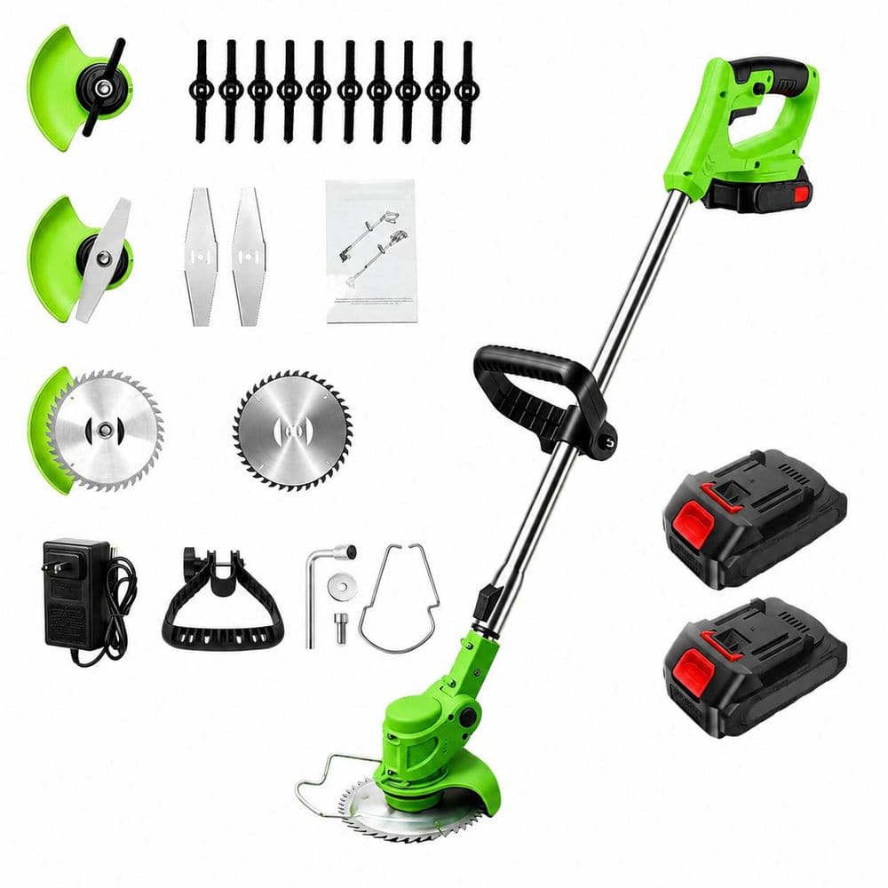 24V Cordless 3-in-1 Weed Wacker with 2 Batteries, 6 in. Cutting Width, Green, 51.1 in. L price history on PriceWatchPro