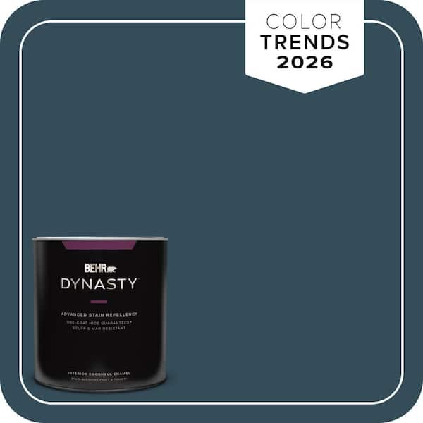 BEHR DYNASTY 1 qt. Home Decorators Collection #HDC-CL-28 Nocturne Blue Eggshell Enamel Interior Stain-Blocking Paint & Primer