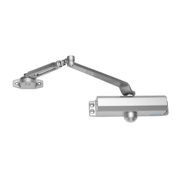Commercial Grade 3 Door Closer with Hold Open Arm in Aluminum - Size 3
