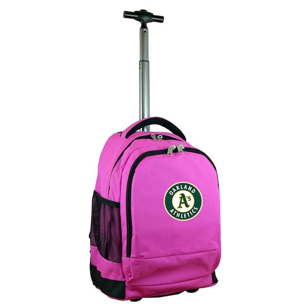 Denco MLB Oakland A's 19 in. Pink Wheeled Premium Backpack