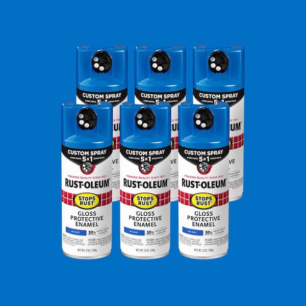 Rust-Oleum Stops Rust 12 oz. Custom Spray 5-in-1 Gloss Sail Blue Spray Paint (Case of 6)
