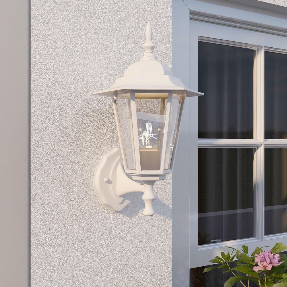 1-Light White Porch Light Outdoor Hardwired Wall Lantern Scone with No Bulbs Included(2-pack) price history on PriceWatchPro