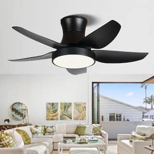42 in. Indoor Black LED Ceiling Fan 3 Color Temperature LED with Remote Control and Reversible DC Motor