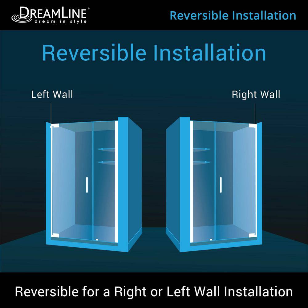 Elegance Frameless Clear Glass Pivot Shower Door with Distressed Bronze Hardware