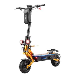 Electric Scooter C-Shaped Absorber 30AH Battery 60V 6000W Dual Motors up to 50MPH 60Miles 11" Off Road Tubeless Tire