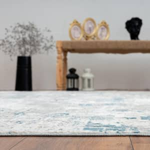 Gray/Blue 2 ft. x 3 ft. Area Rug