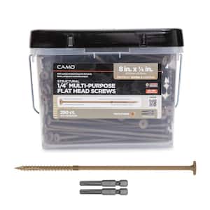 1/4 in. x 8 in. Star Drive Flat Head Multi-Purpose Structural Wood Screw - PROTECH Ultra 4 Exterior Coated (250-Pack)