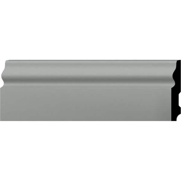 Ekena Millwork SAMPLE - 5/8 in. x 3-7/8 in. x 12 in. Urethane Holmdel Baseboard Moulding