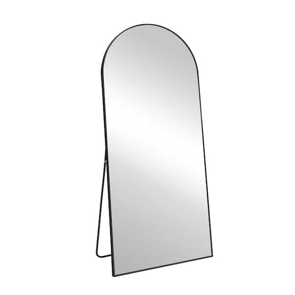 Seafuloy 28 in. W x 71 in. H Floor Full Length Mirrors Large Floor Mirror with Stand for Living Room, Bedroom, Wall, Black