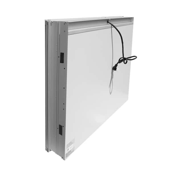 WELLFOR 36 in. W x 30 in. H Rectangular Aluminum LED