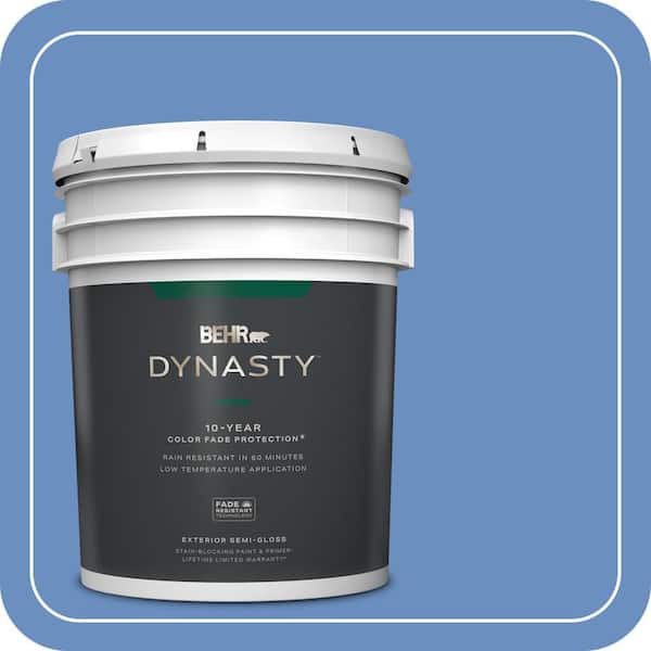 BEHR DYNASTY 5 gal. Home Decorators Collection #HDC-MD-02 Lapis Lazuli Semi-Gloss Enamel Exterior Stain-Blocking Paint & Primer