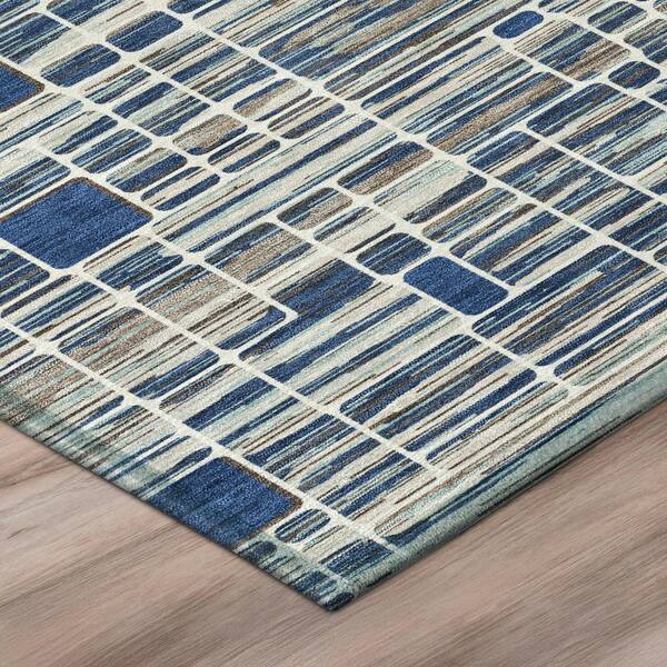 Chantille Machine Washable Indoor/Outdoor Abstract ACN2988 Navy 10 ft. x 14 ft. Area Rug