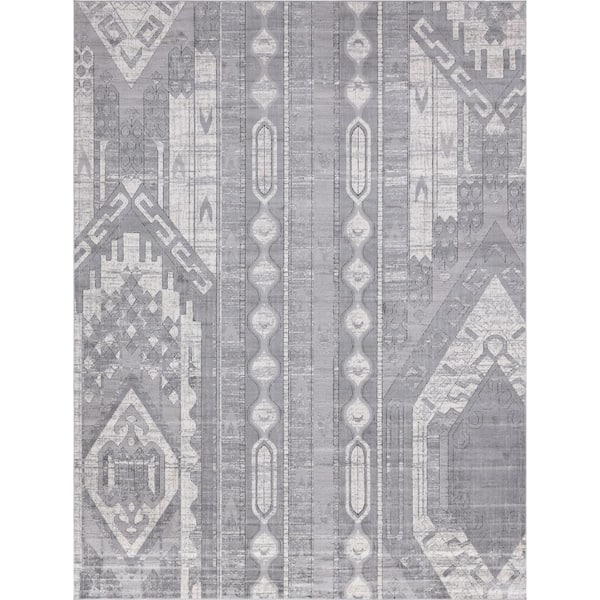 Unique Loom Portland Orford Gray 10 ft. x 13 ft. Area Rug