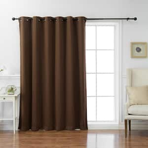 Chocolate Grommet Blackout Curtain - 80 in. W x 108 in. L