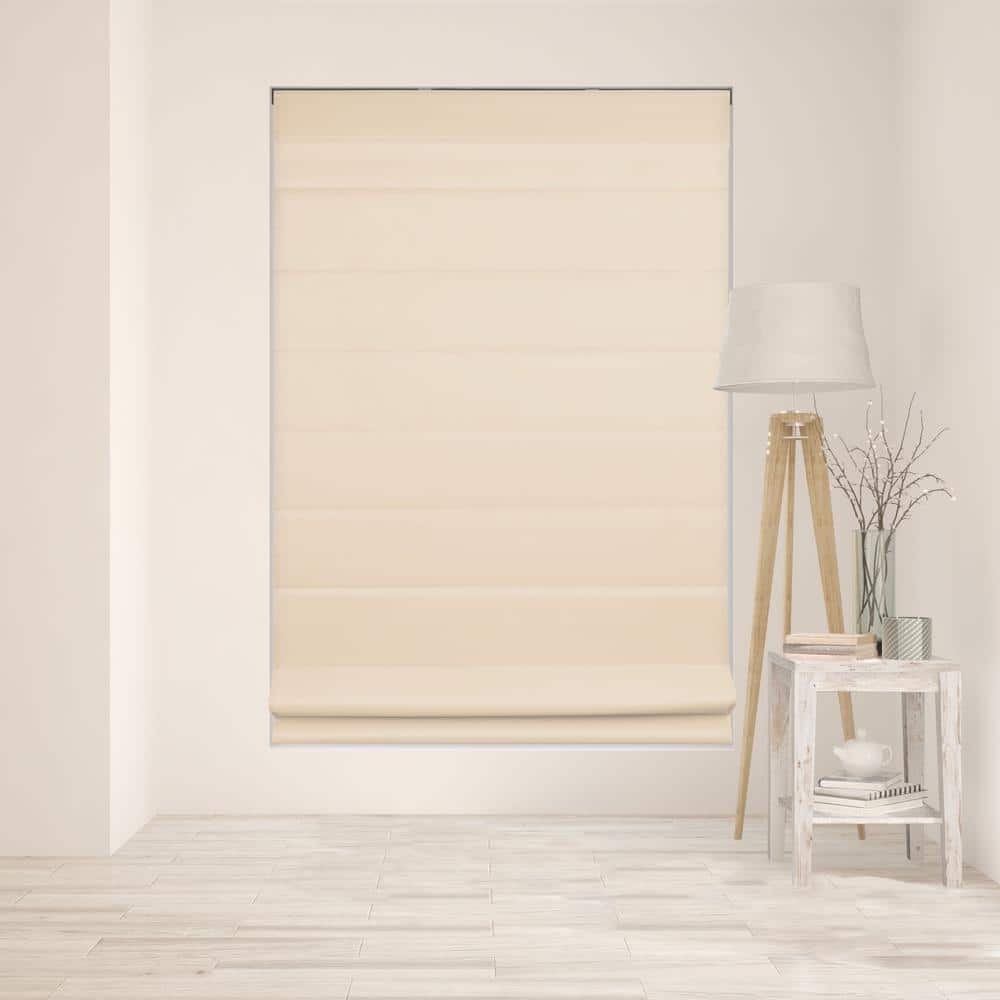 Pebble Beach Cordless Light Filtering Fabric Roman Shade 24"W x 72"H