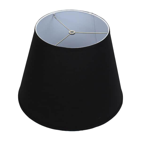 FenchelShades.com 11 in. Top Diameter x 17 in. Bottom Diameter x 13 in. Slant Linen Black Empire Lamp Shade