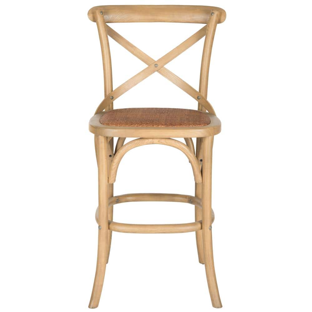 Transitional Weathered Oak Counter Stool 20"W x 21"D x 38"H