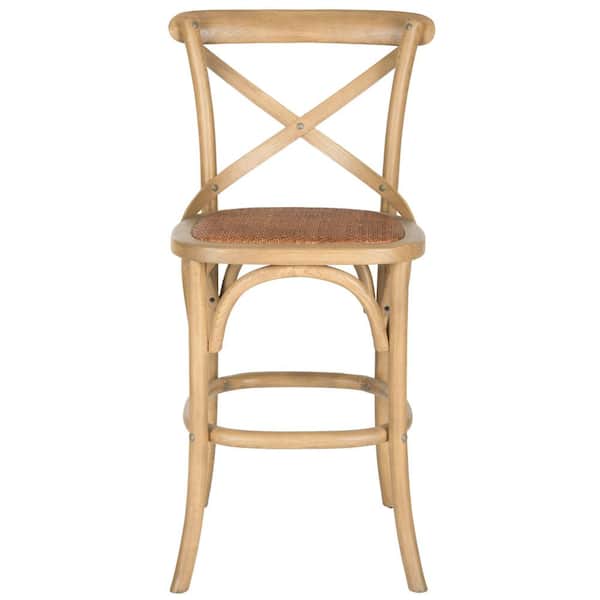 Franklin 24.4 in. Weathered Oak Bar Stool