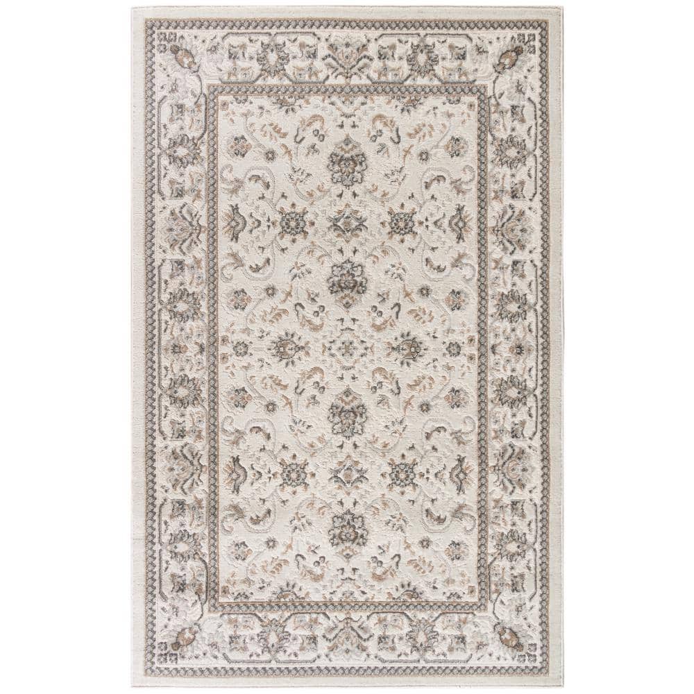 Serenity Home Ivory Mocha 4 ft. x 6 ft. Medallion Traditional Area Rug price history on PriceWatchPro