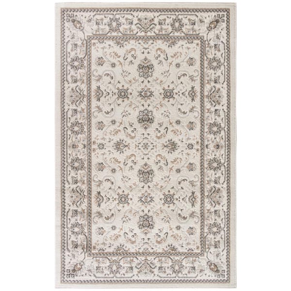 Nourison Serenity Home Ivory Mocha 4 ft. x 6 ft. Medallion Traditional Area Rug
