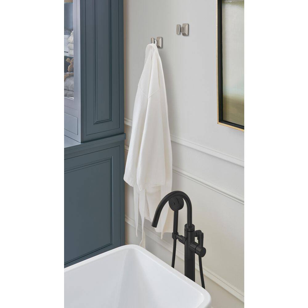 Brushed Nickel Single Prong Wall Hook