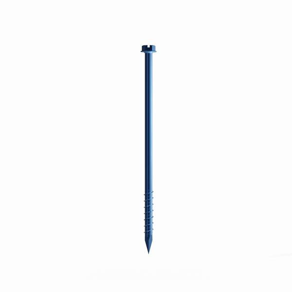 Simpson Strong-Tie Titen 1/4 in. x 5 in. Hex-Head Concrete and Masonry Screw, Blue (100-Pack)