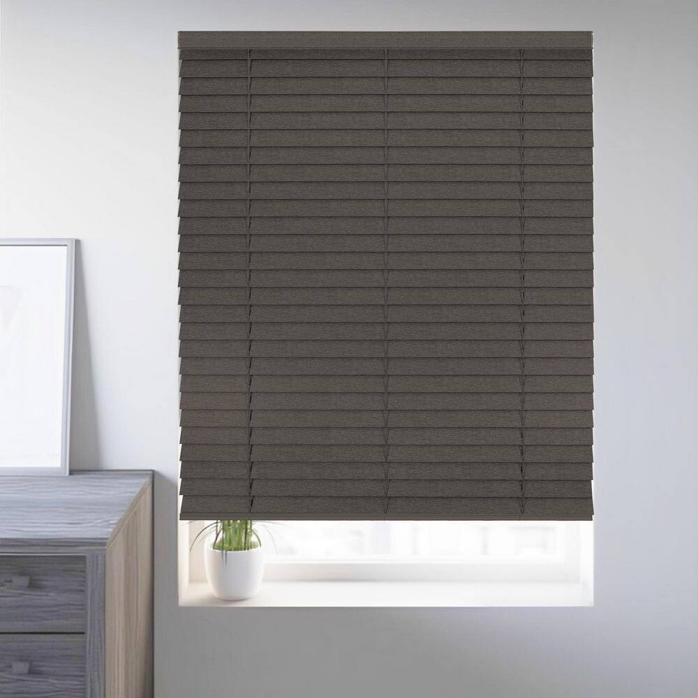 Cordless Room Darkening Faux Wood Window Blinds with 2 in. Slats, 25.25 in. W X 72 in. L Brown price history on PriceWatchPro