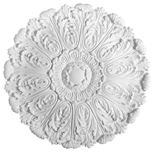 European Collection 29-1/2 in. x 1-3/4 in. Acanthus Polyurethane Ceiling Medallion