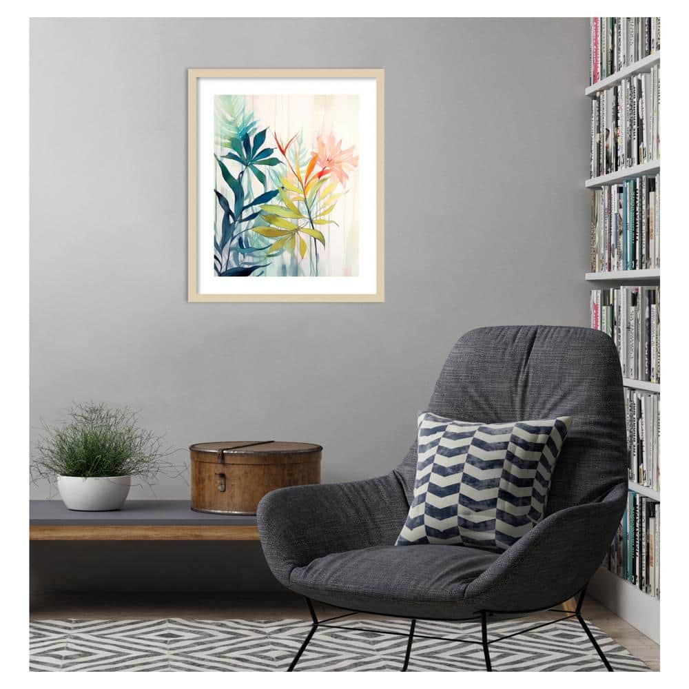 Pink and Yellow Floral Elegance I Framed Graphic Art Print