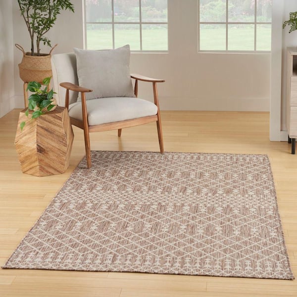 Positano Beige 5 ft. x 7 ft. Moroccan Contemporary Area Rug