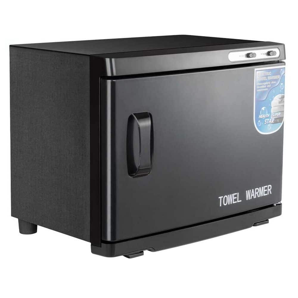 Electric Towel Warmer Cabinet with LED Light - 23 L Large Capacity Heated Towel Rack for Bathroom SPA Salon (Black) price history on PriceWatchPro