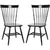 SAFAVIEH Riley Black Wood Dining Chair (Set Of 2) AMH8500B-SET2 - The ...