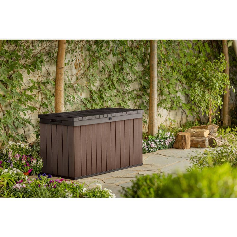 Darwin 150 Gallon Brown Resin Lockable Deck Box