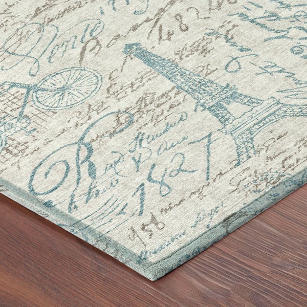 Chantille Machine Washable Indoor/Outdoor Abstract ACN2639 Beige 10 ft. x 14 ft. Area Rug