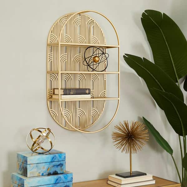 Litton Lane White 3 Shelves Wood Wall Shelf (Set of 3)