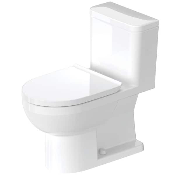 Duravit No.1 1-piece 1.28 GPF Single Flush Elongated Toilet in White Seat Included