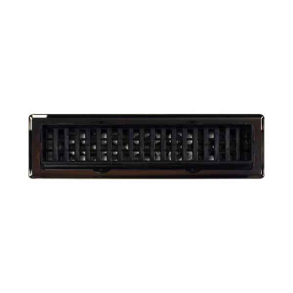 Decor Grates 2 in. x 12 in. Steel Floor Register in Antique Brass