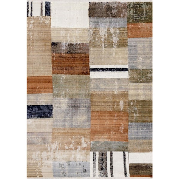 Beige  8 X 10 ft. Woven Geometric Rectangle Indoor Area Rug