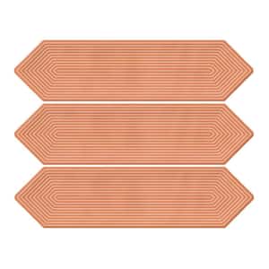 Ceramic Decor Picket Hexagon Subway 3 in. x 12 in. x 10mm Wall Tile Case - Coral (20 Tile PCS/5 sq. ft.)