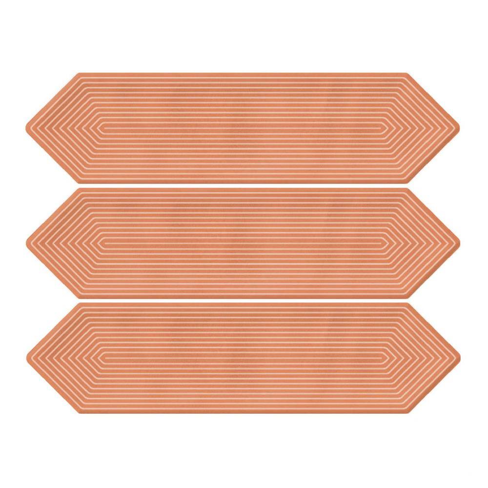 Glossy Ceramic Decor Picket Hexagon Subway 3 in. x 12 in. x 10 mm Wall Tile Case - Coral (20-Tile Pieces/5 sq. ft.) price history on PriceWatchPro