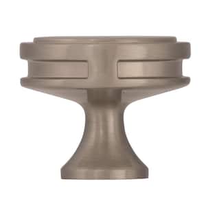 Oberon 1-3/8 in (35 mm) Diameter Satin Nickel Round Cabinet Knob