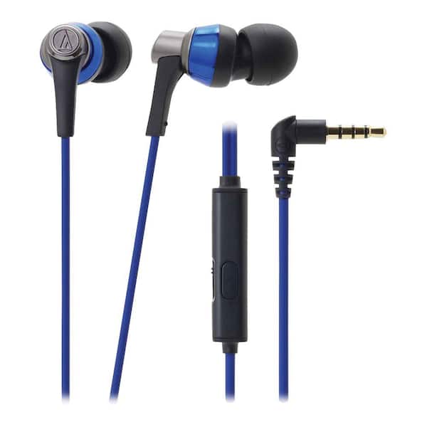 Audio-Technica SonicPro In-Ear Headphones with In-Line Microphone and Control - Blue
